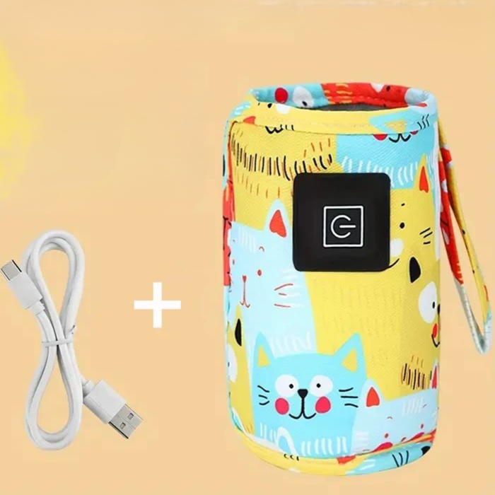 chauffe-biberon portable USB rechargeable jaune
