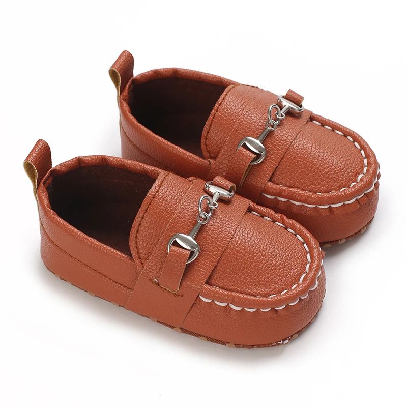chaussures bebe marron cuir souple