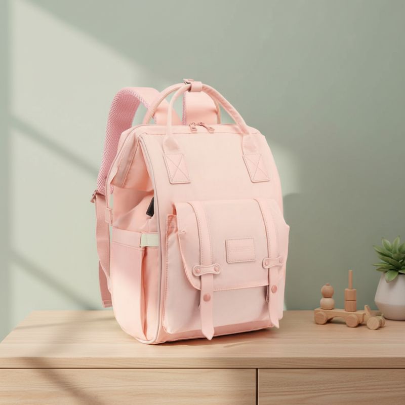 sac à dos à langer angle latéral purely rose