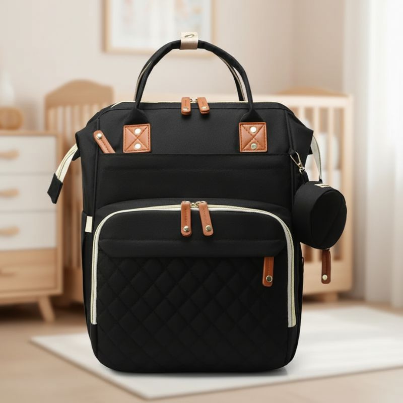 sac à dos à langer détail profil dorsik noir