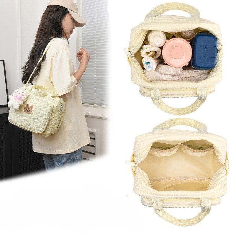 sac à langer polyvalent pour rangement et transport prestige beige