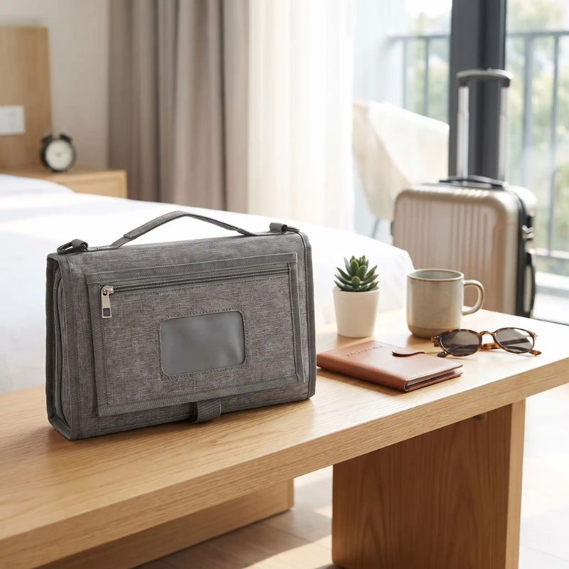 sac à langer vu profil confort nomade gris