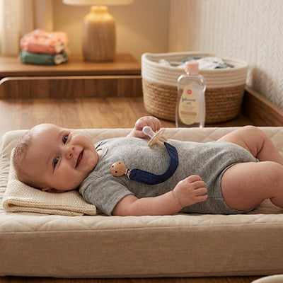 accroche tetine pureclip bébé souriant