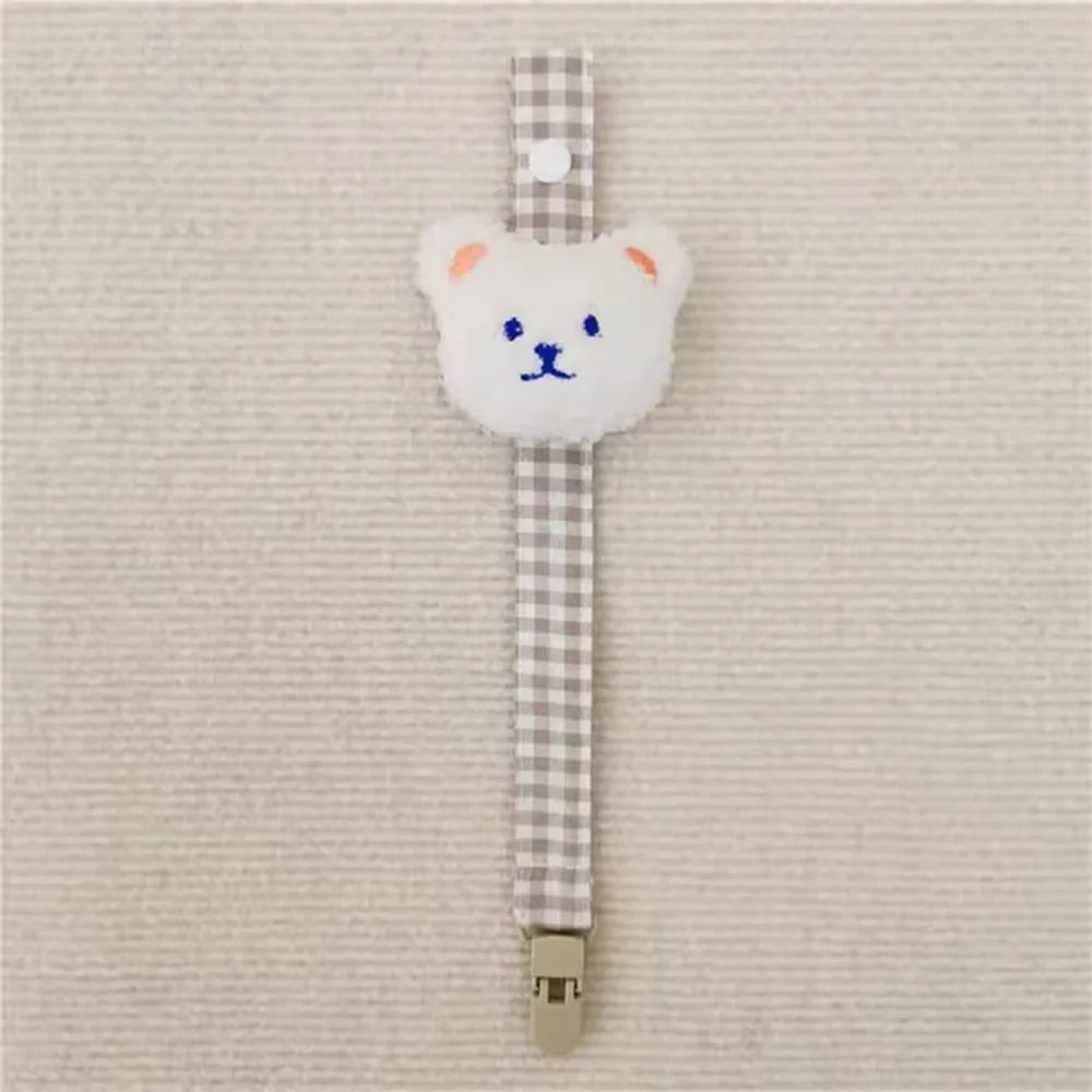 attache tetine essentielle ours blanc