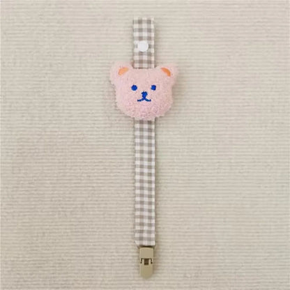 attache tetine essentielle ours rose