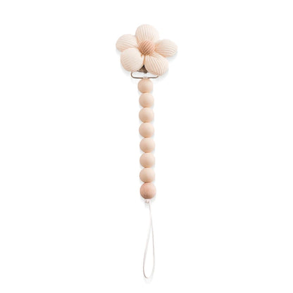 attache tetine silicone beige