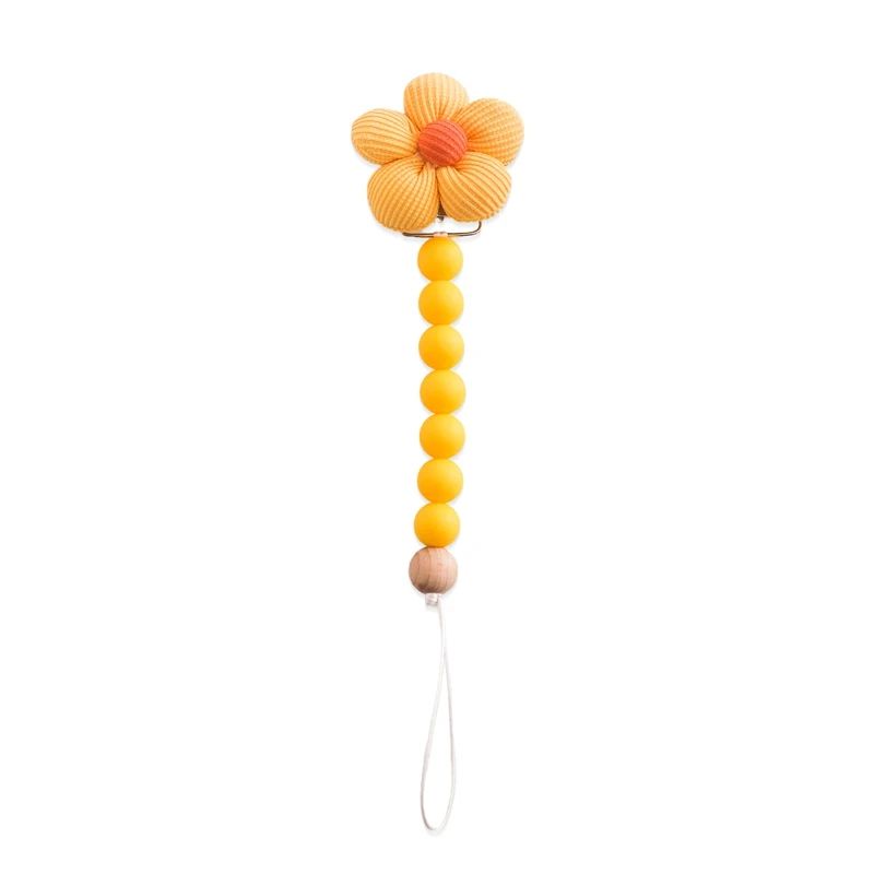 attache tetine silicone minisecure jaune