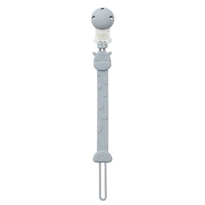 attache tetine silicone soft clip bleu gris