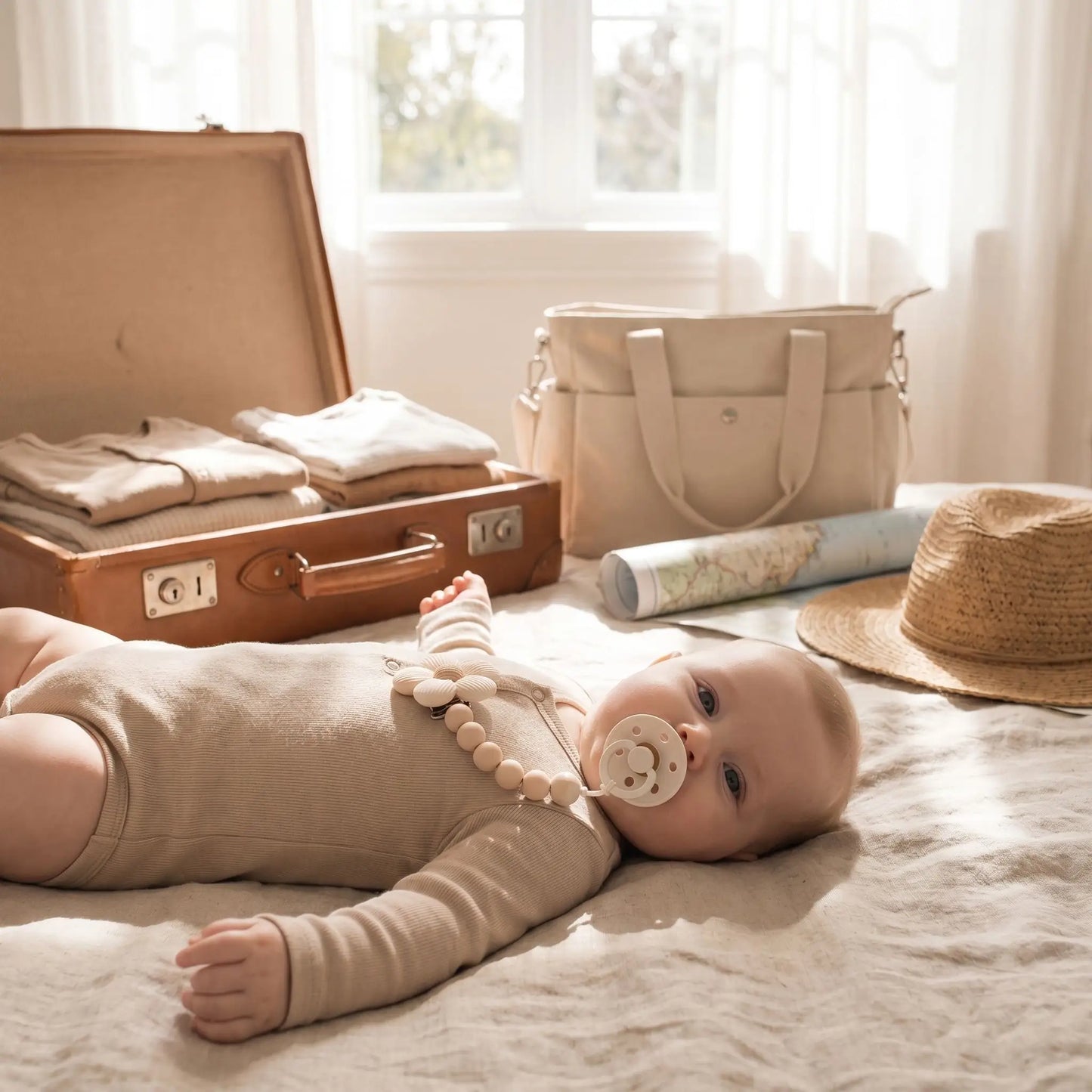 attache tetine silicone voyage bébé pratique
