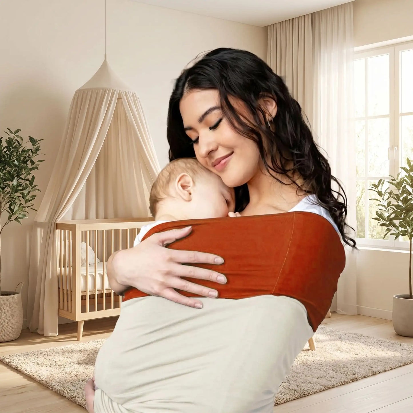 bebe portage echarpe respirante maman bébé peau à peau
