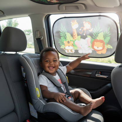 bébé souriant du pare soleil bebe voiture anti-UV