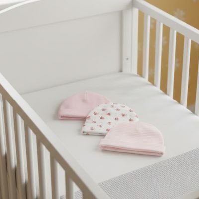 Bonnet bébé fille ave motif floral délicat