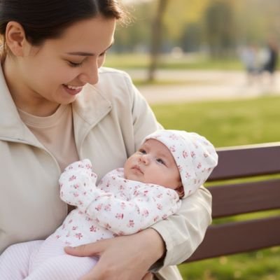 Bonnet bébé fille avec protection thermique pendant temps froid
