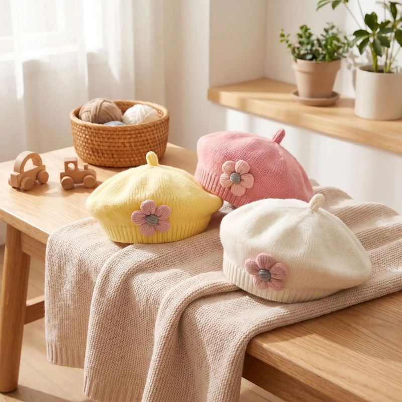 bonnet bébé fille blanc pour promenade