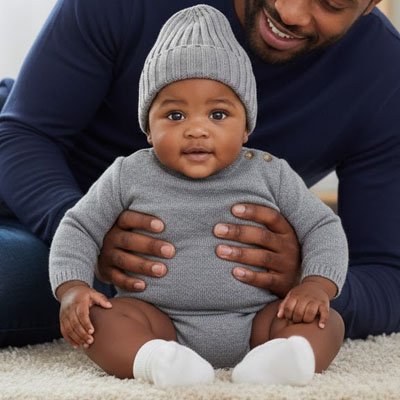 bonnet bébé garçon gris avec matière douce et respirante