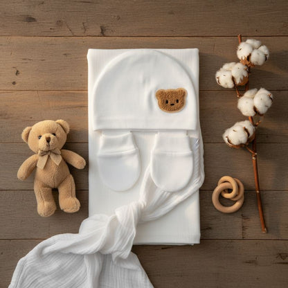 bonnet bebe naissance blanc