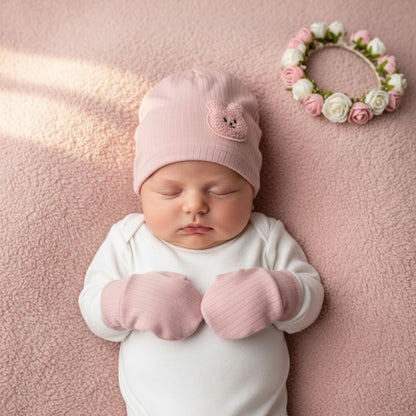 bonnet bebe naissance rose pour premiers jours