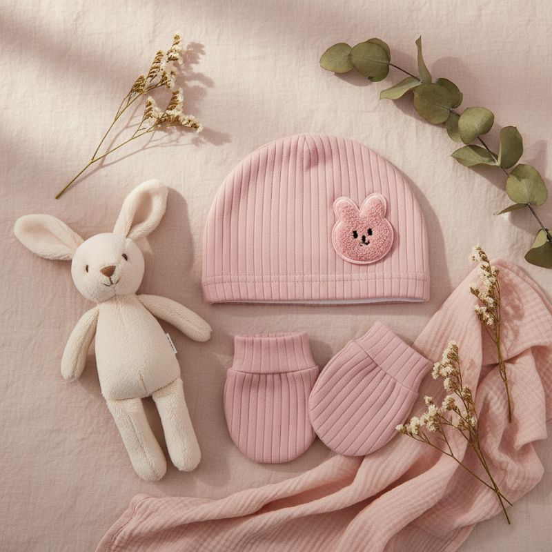 bonnet bebe naissance rose