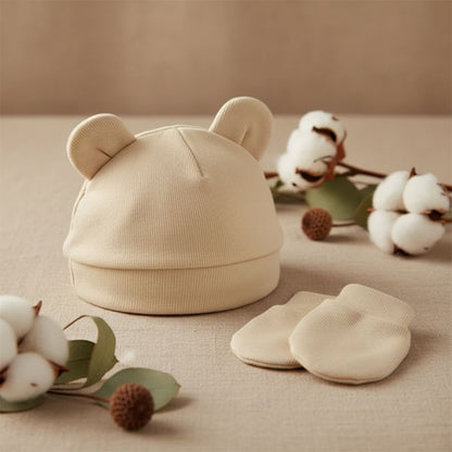 bonnet bebe naissant beige