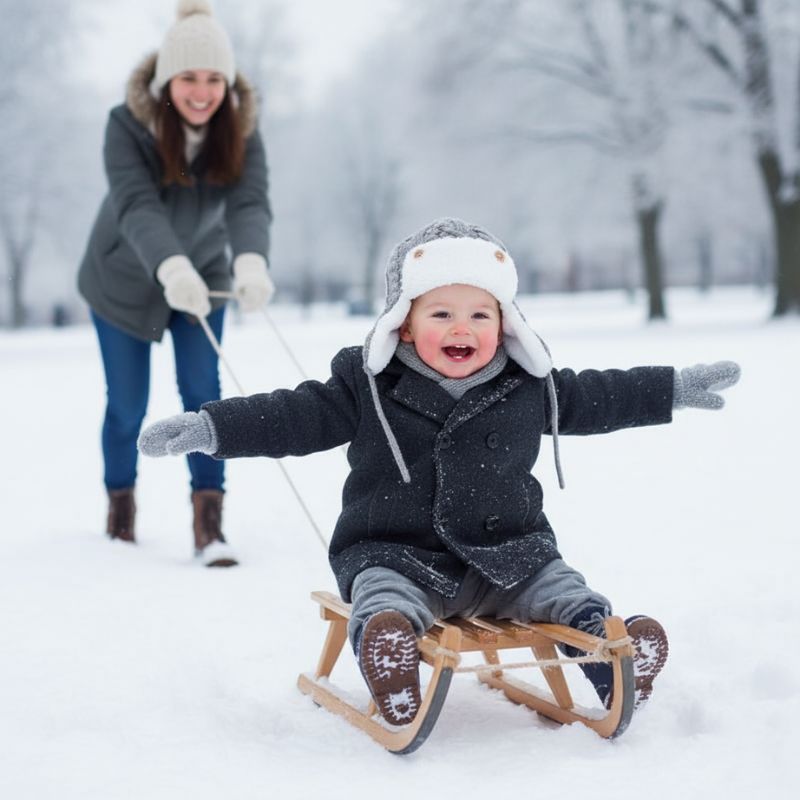 bonnet laine bebe gris jeux neige