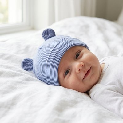 bonnet naissance bébé avec look adorable