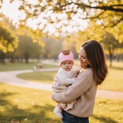 Bonnet pour bebe rose promenade pendant temps froid