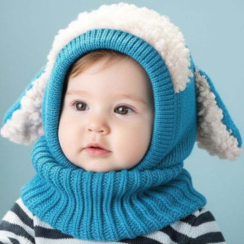 cagoule bébé fille bleu lamby