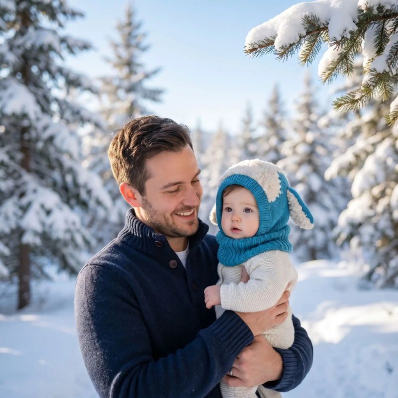 cagoule bébé fille bleu pratique pour hiver