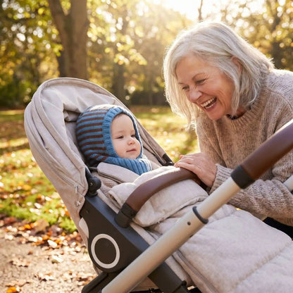 cagoule bebe garcon bleu avec protection optimale