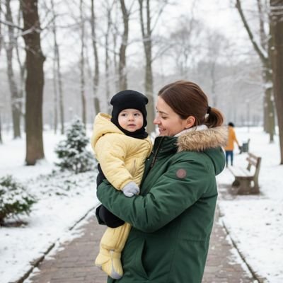 Cagoule bebe noir pratique pendant promenade hivernale