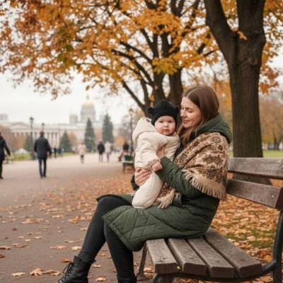 Cagoules bebe avec bordures côtelées au parc