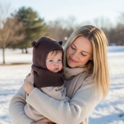 Cagoules bebe avec ouverture faciale