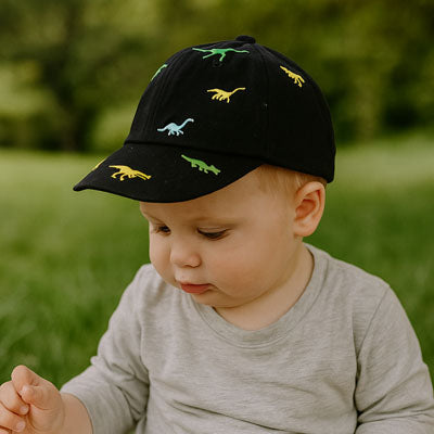  casquette bébé garçon broderies dinosaures