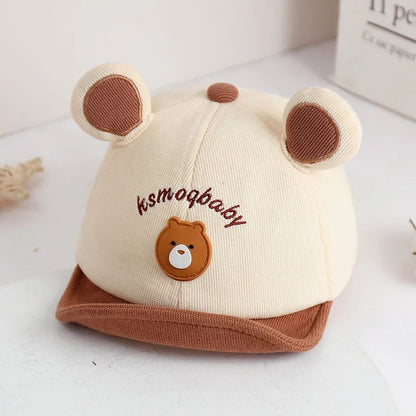 casquette bebe marron anti uv ourson