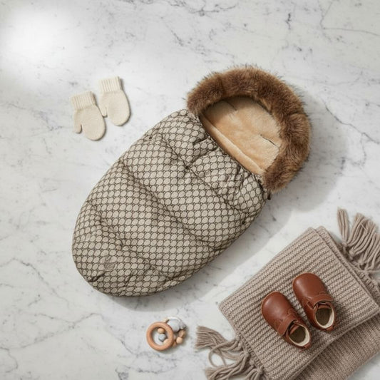 chanceliere hiver pour poussette en texture alvéolée