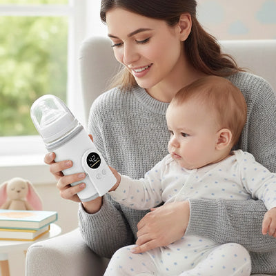 chauffe-biberon nomade bulle lactée maman bébé assis