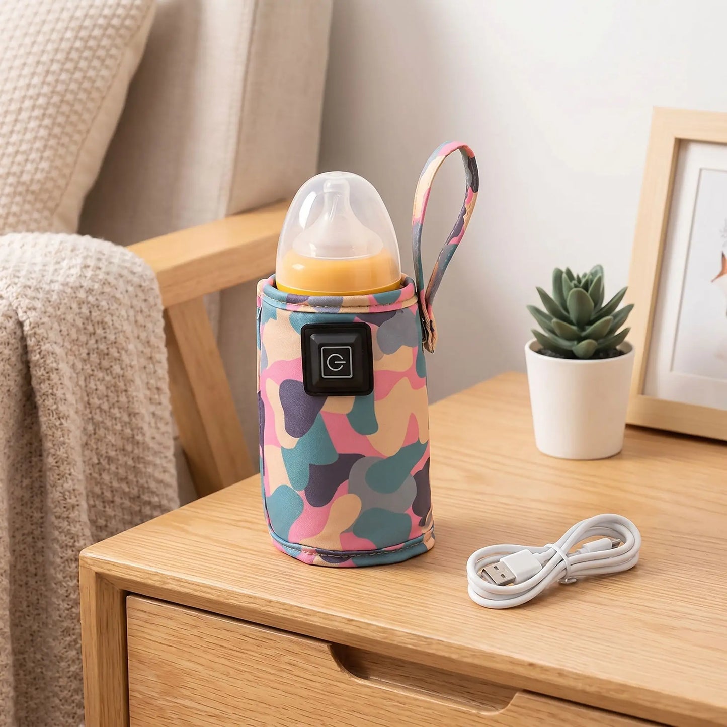 chauffe biberon portable rose