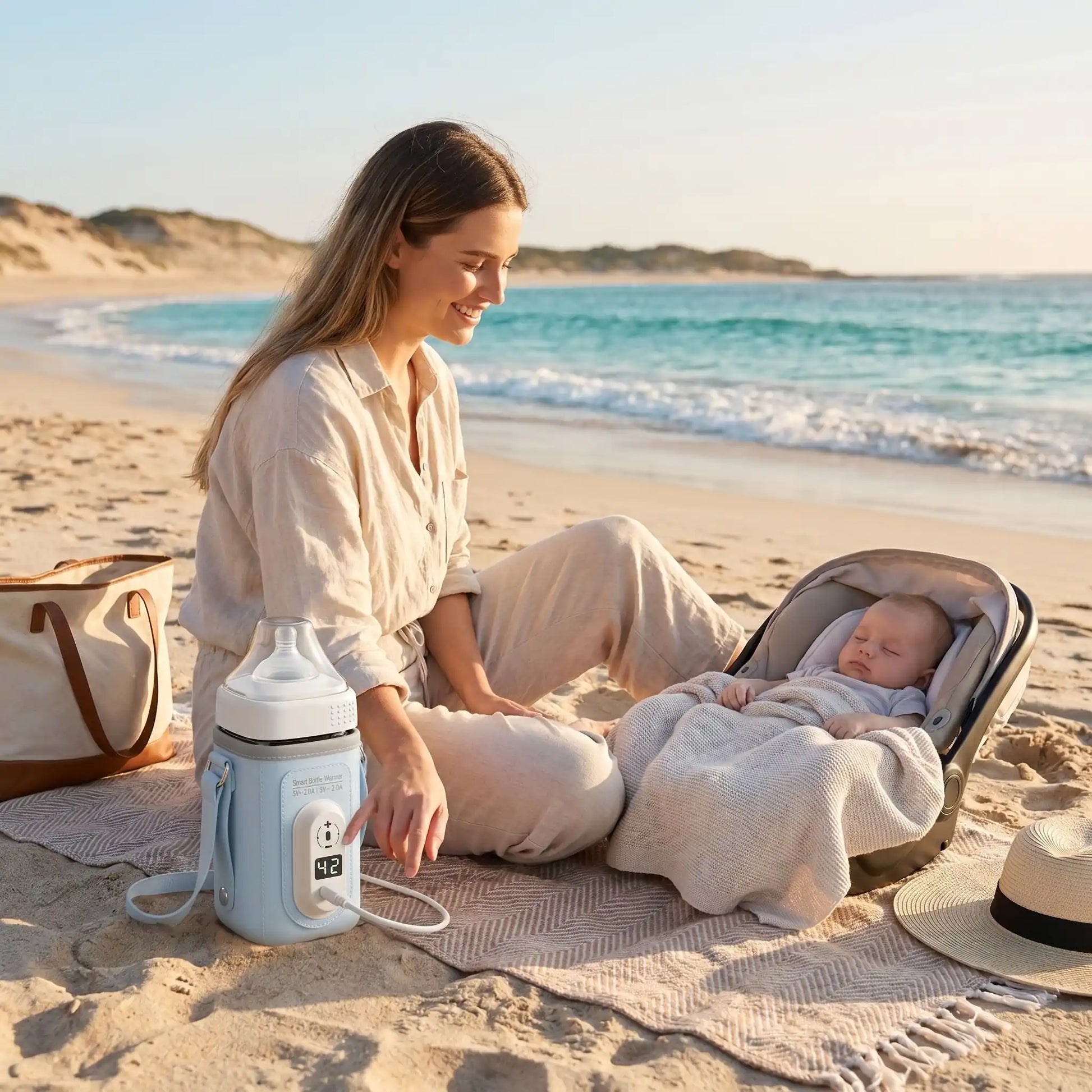 chauffe biberon portable système détachable autonome