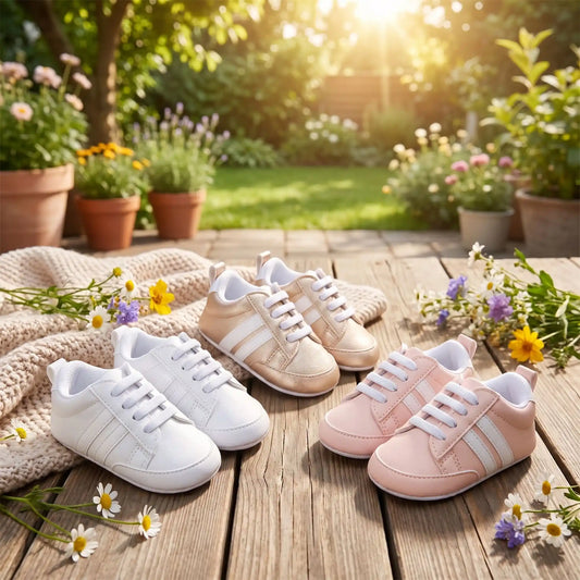 chaussure bebe à lacets croisés