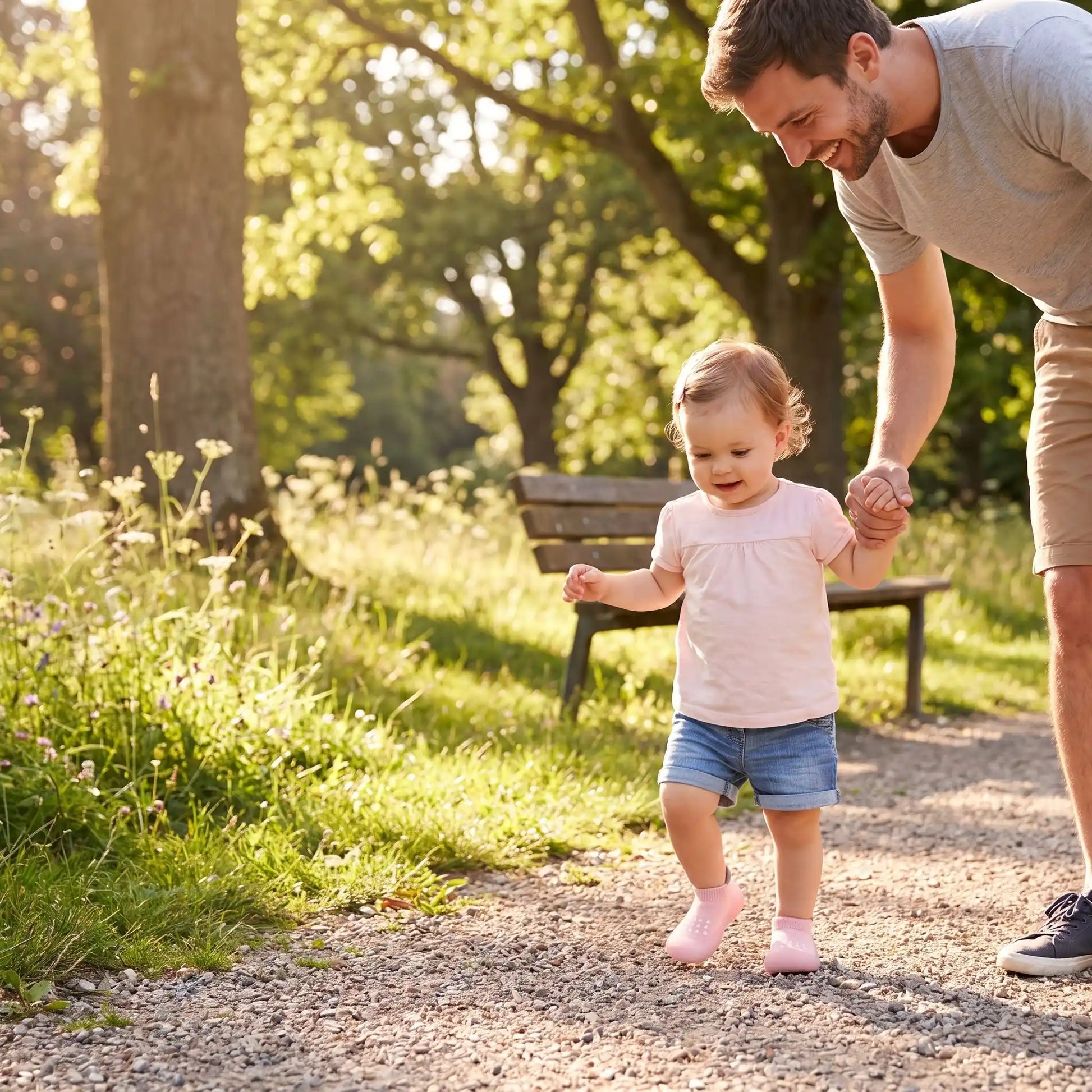 chaussure bebe apprentissage de la marche avec papa