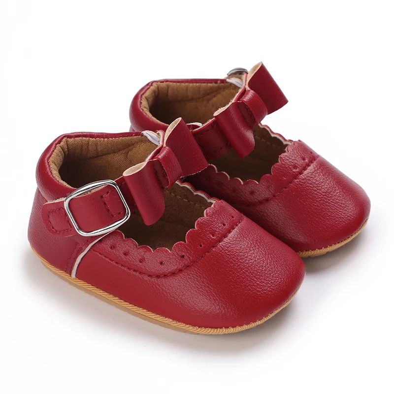 chaussure bebe fille antidérapante rouge