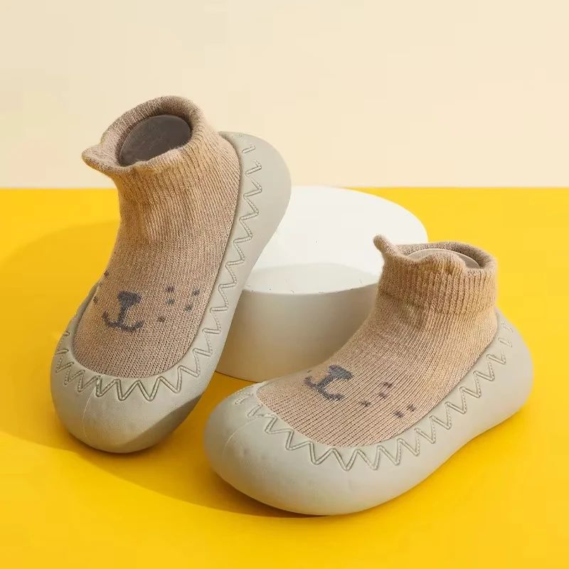 chaussure souple pour bébé brun