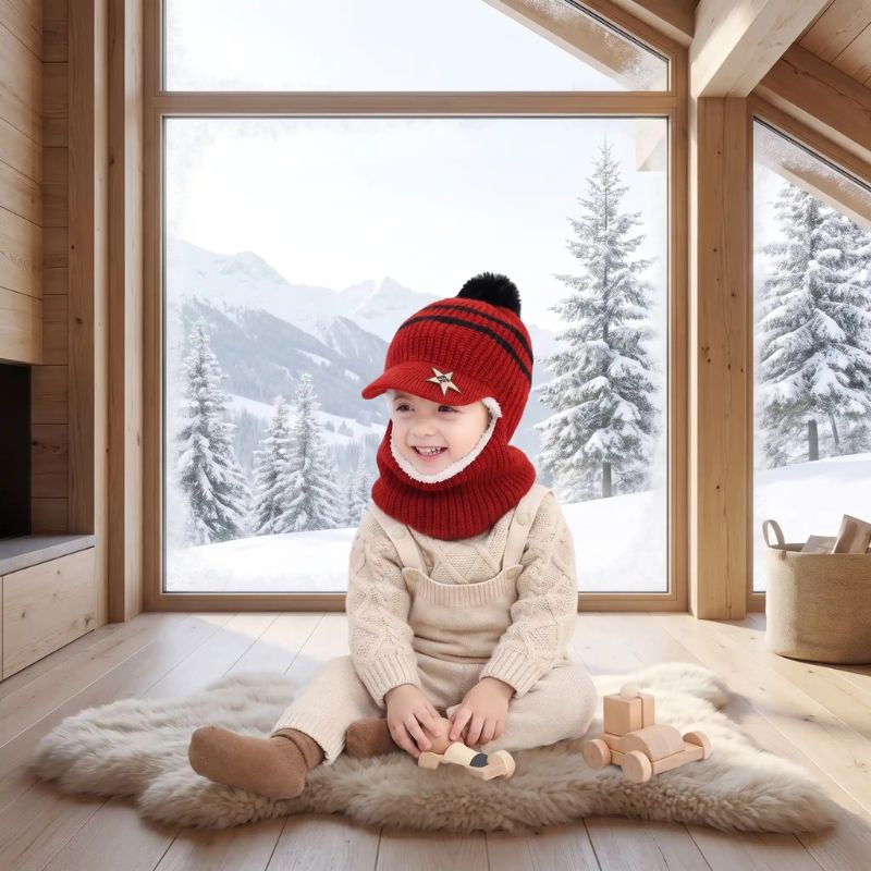conception intelligente du cagoule bébé garçon rouge