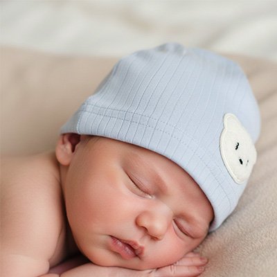 confort bébé avec bonnet bebe naissance bleu