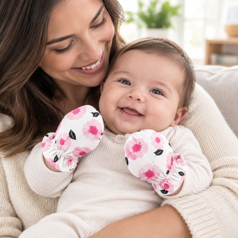 confort bébé avec moufles pour bebe doucia