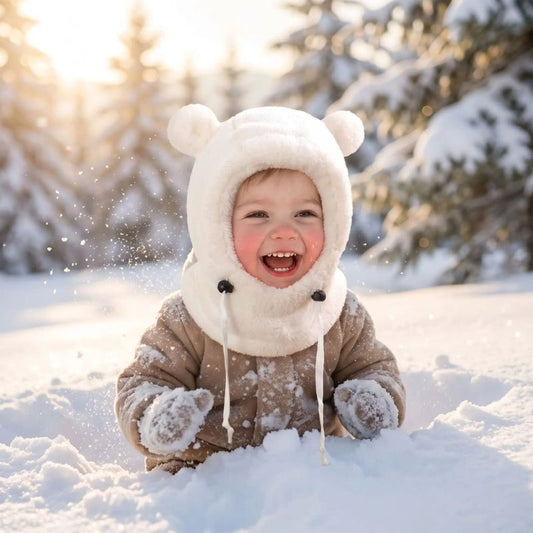 confort optimal des cagoules bebe fille blanc pendant hiver