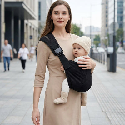 echarpe de portage lovin noir maman courses