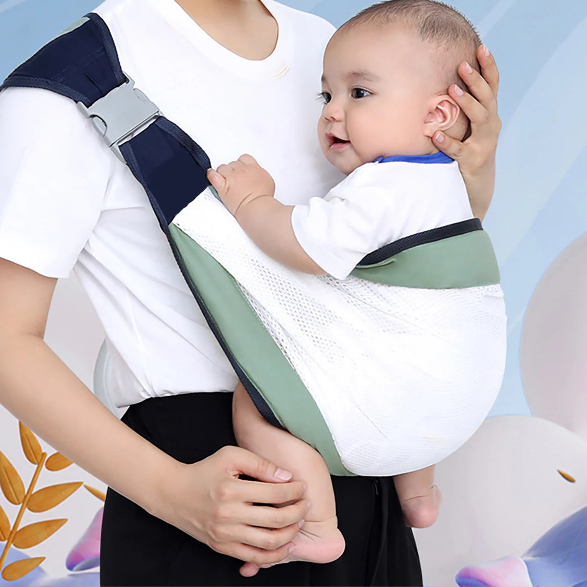 maintien sécurisé du portage echarpe wrapa vert