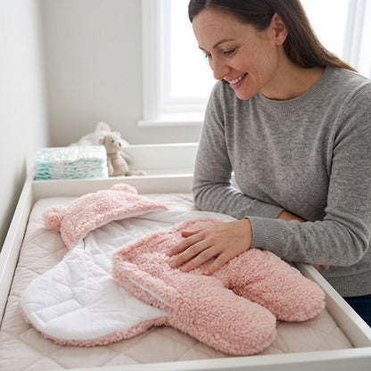 maman ajustant nid d'ange cosy doux pour bébé