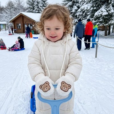 Moufle bébé avec protection contre le froid